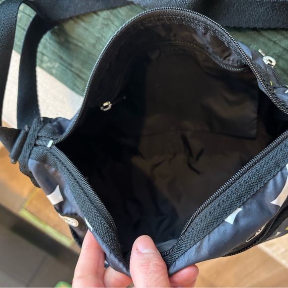 Lesportsac Gray and Blue Patterned Messenger Bag - Picture 6 of 9